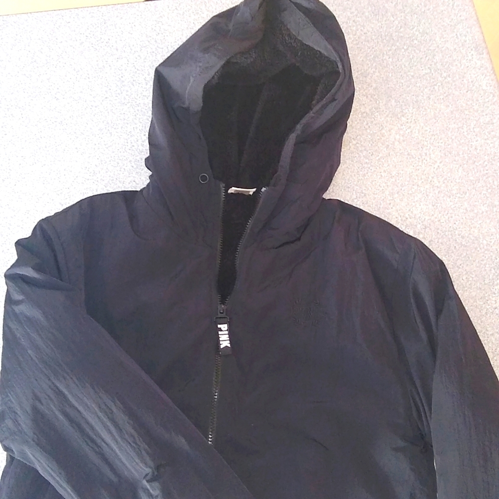 Pink VS Sherpa Anorak Jacket XS